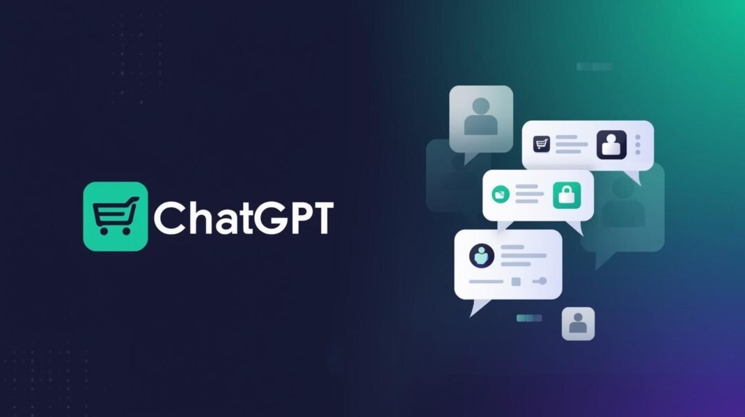 OpenAI ChatGPT product feed ads launch illustration showing shopping catalog integration for retail advertisers