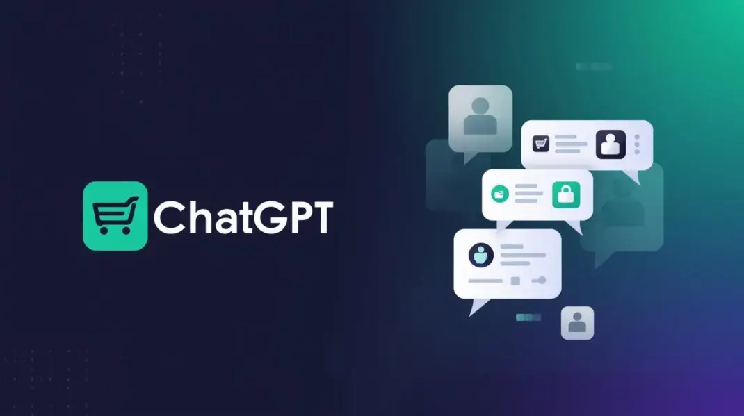 OpenAI ChatGPT product feed ads launch illustration showing shopping catalog integration for retail advertisers